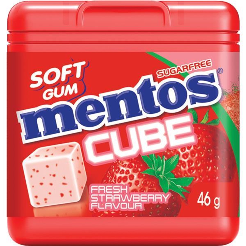 Mentos Cube Ice Strawberry 46g (Box of 4) 1 Mentos Cube Ice Strawberry 46g (Box of 4)