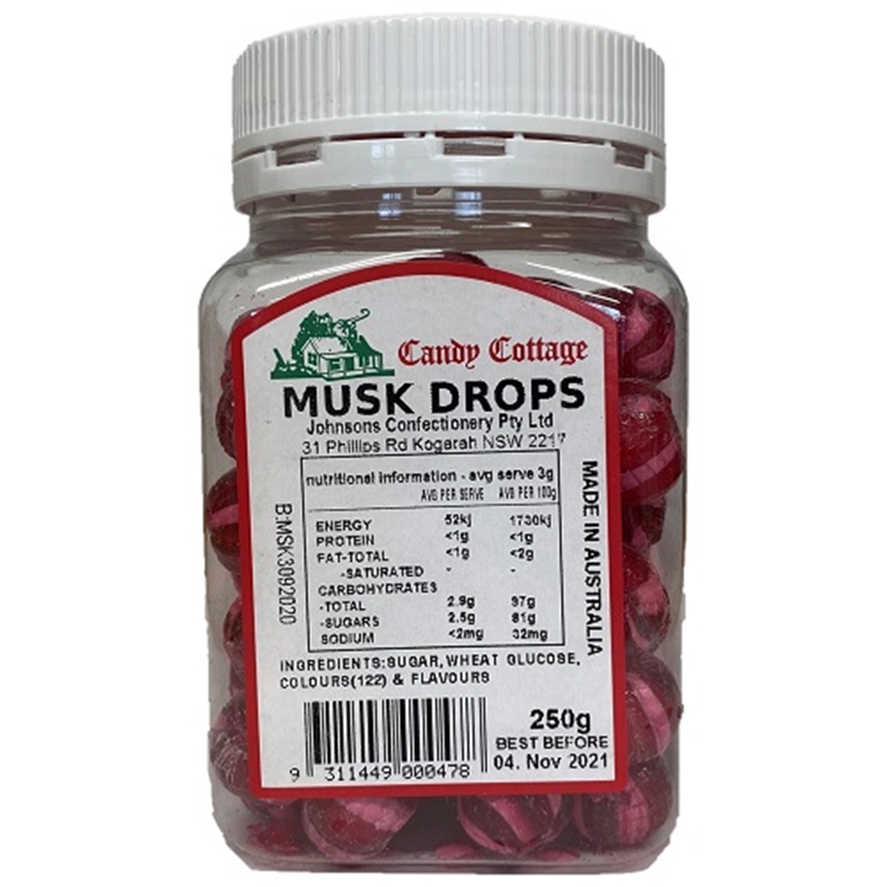 Candy Cottage Musk Drops 250g 1 Candy Cottage Musk Drops 250g