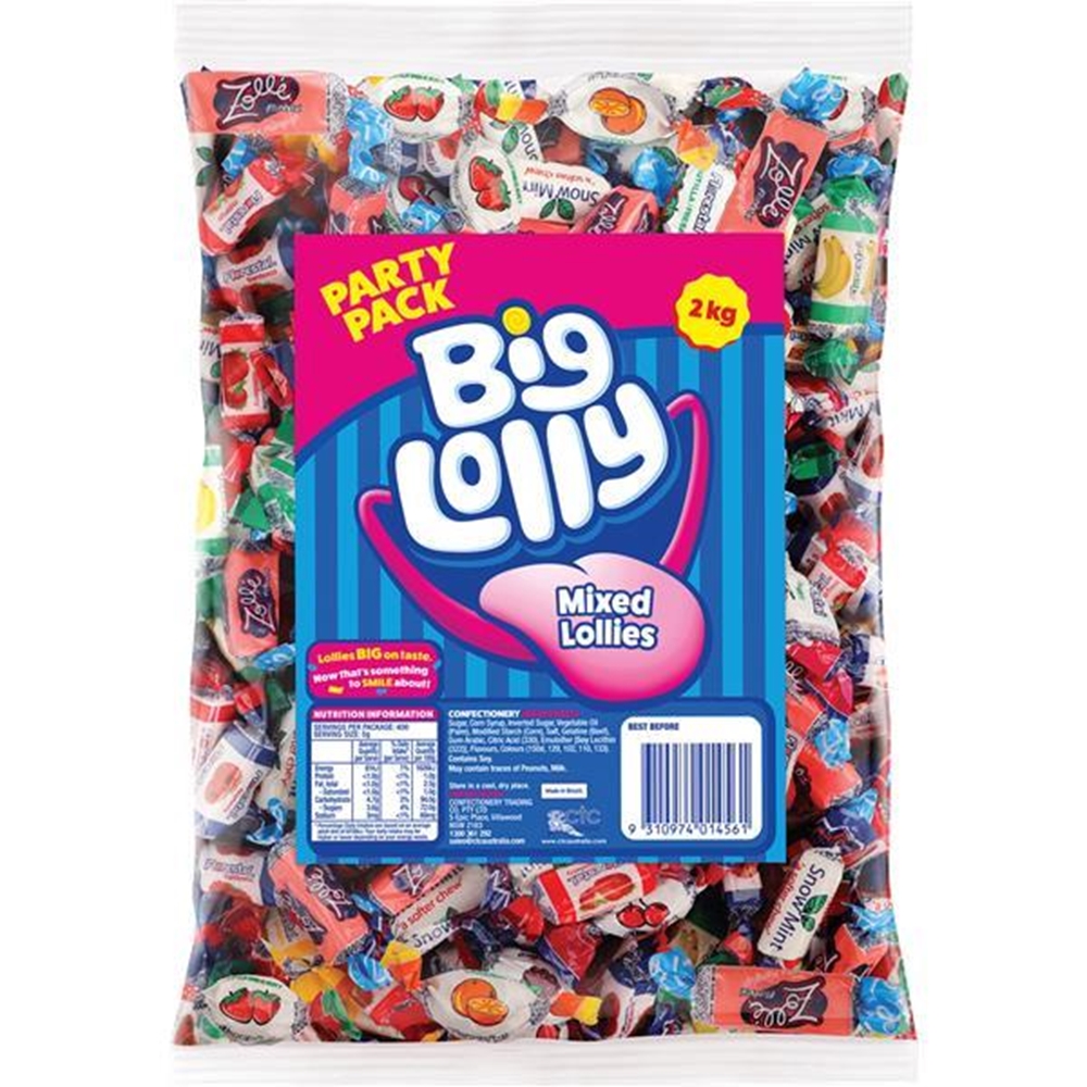 Big Lolly Mixed Lollies 2kg 1 Big Lolly Mixed Lollies 2kg