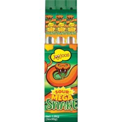JooJoos Wrapped Mega Sour Snakes 50g (Box of 36)