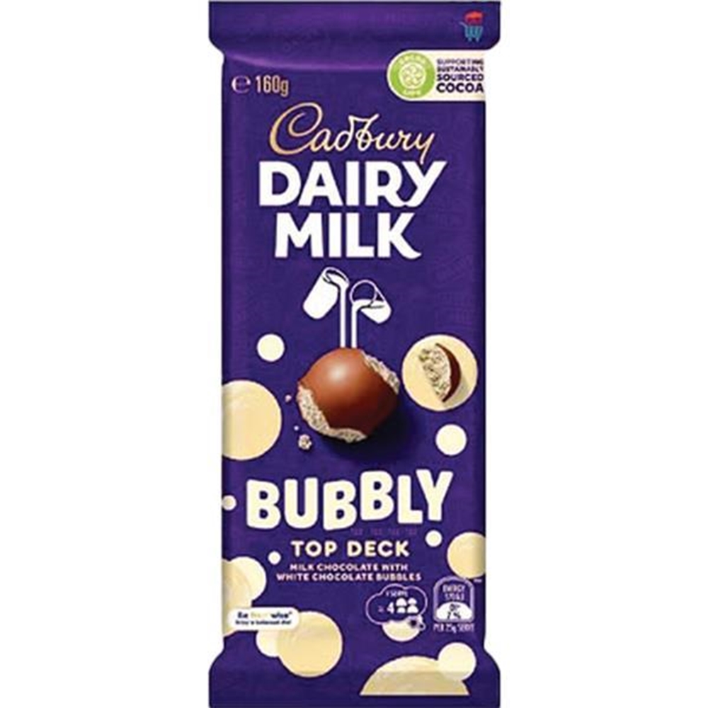 Cadbury Top Deck Bubbly Block (Box of 11) 1 Cadbury Top Deck Bubbly Block (Box of 11)