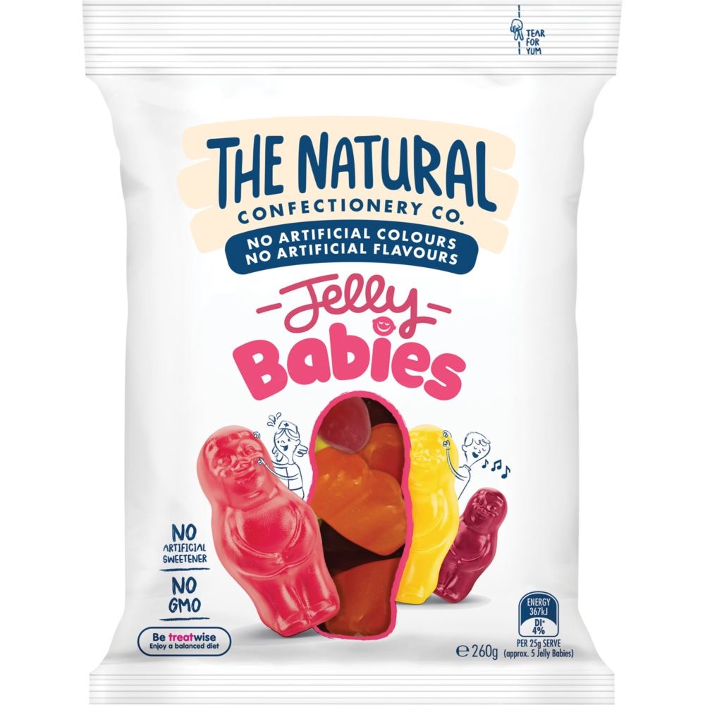 Natural Confectionery Co. Jelly Babies 220g (Box of 18) 1 Natural Confectionery Co. Jelly Babies 220g (Box of 18)