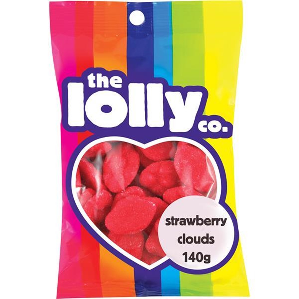 Lollyco Strawberry Clouds 130g 1 Lollyco Strawberry Clouds 130g