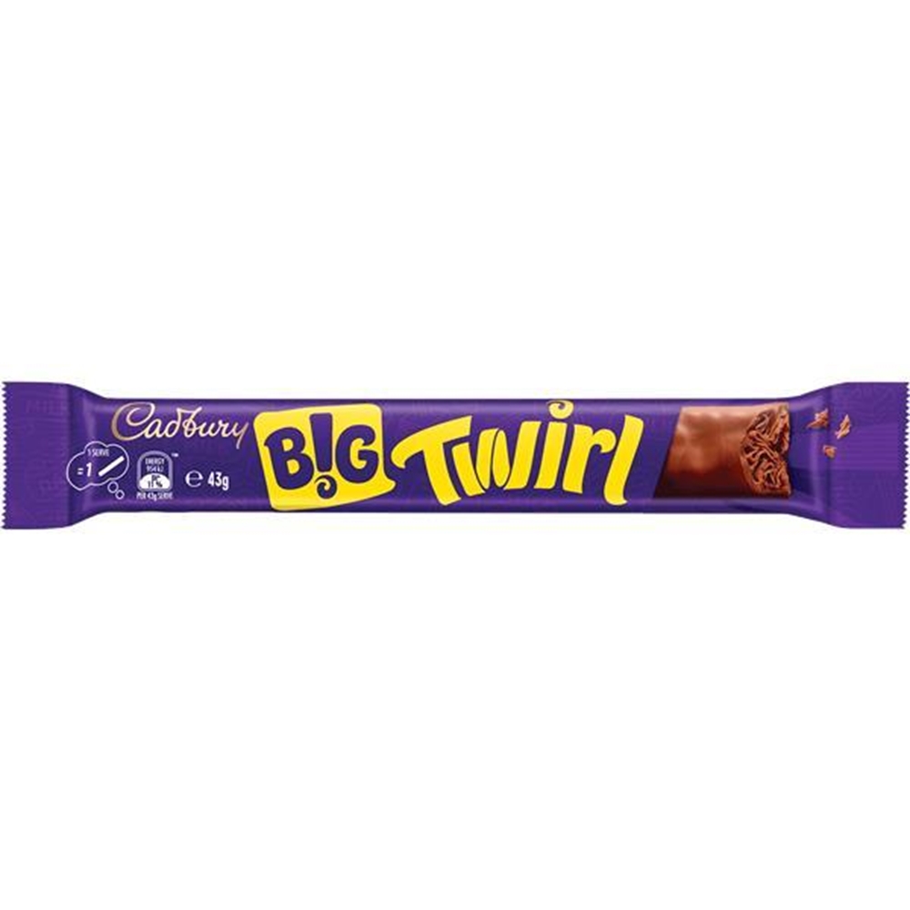 Cadbury Big Twirl 43g (Box of 45) 1 Cadbury Big Twirl 43g (Box of 45)