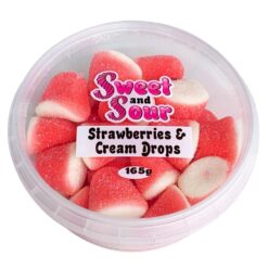 Sweet & Sour Strawberry & Cream Drops 165g