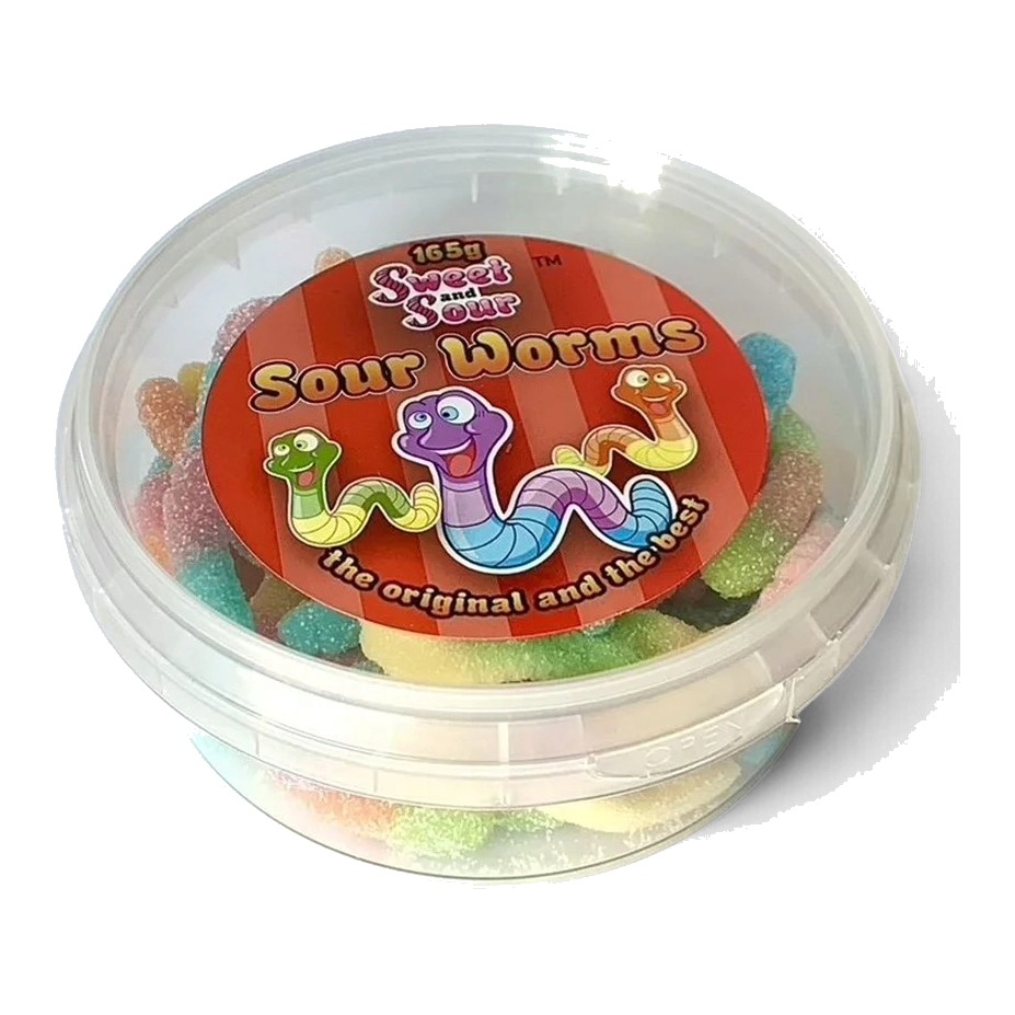 Sweet & Sour Worms Sour 165g 1 Sweet & Sour Worms Sour 165g