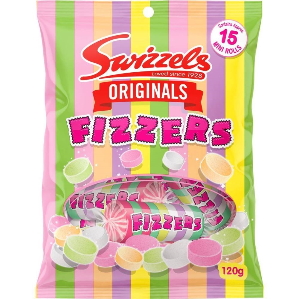 Swizzels Fizzers Bag 120g (Box of 12) 1 Swizzels Fizzers Bag 120g (Box of 12)