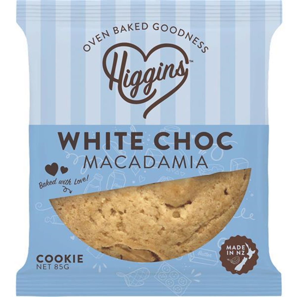 Mrs Higgins Cookies White Chocolate Mac Cookie 85g 54 Pack (Box of 54) 1 Mrs Higgins Cookies White Chocolate Mac Cookie 85g 54 Pack (Box of 54)