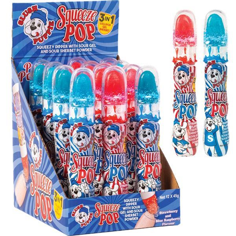 Slush Puppie Squeeze Pop (Box of 12) 1 Slush Puppie Squeeze Pop (Box of 12)