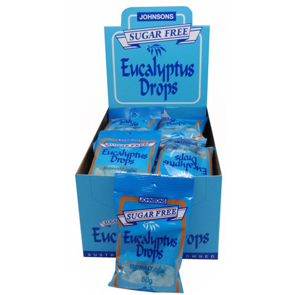 Johnsons Eucalyptus Sugar Free Drops (Box of 24) 1 Johnsons Eucalyptus Sugar Free Drops (Box of 24)