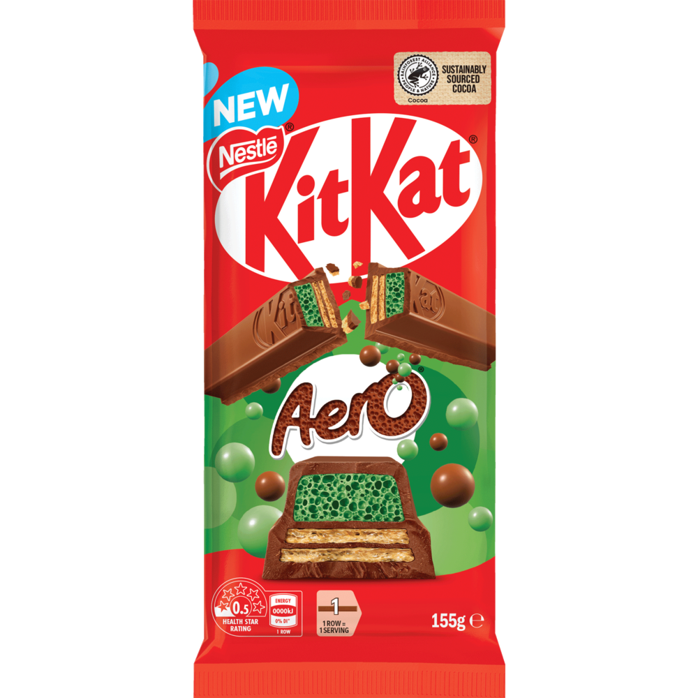 KitKat Aero Mint Block 155g 1 KitKat Aero Mint Block 155g