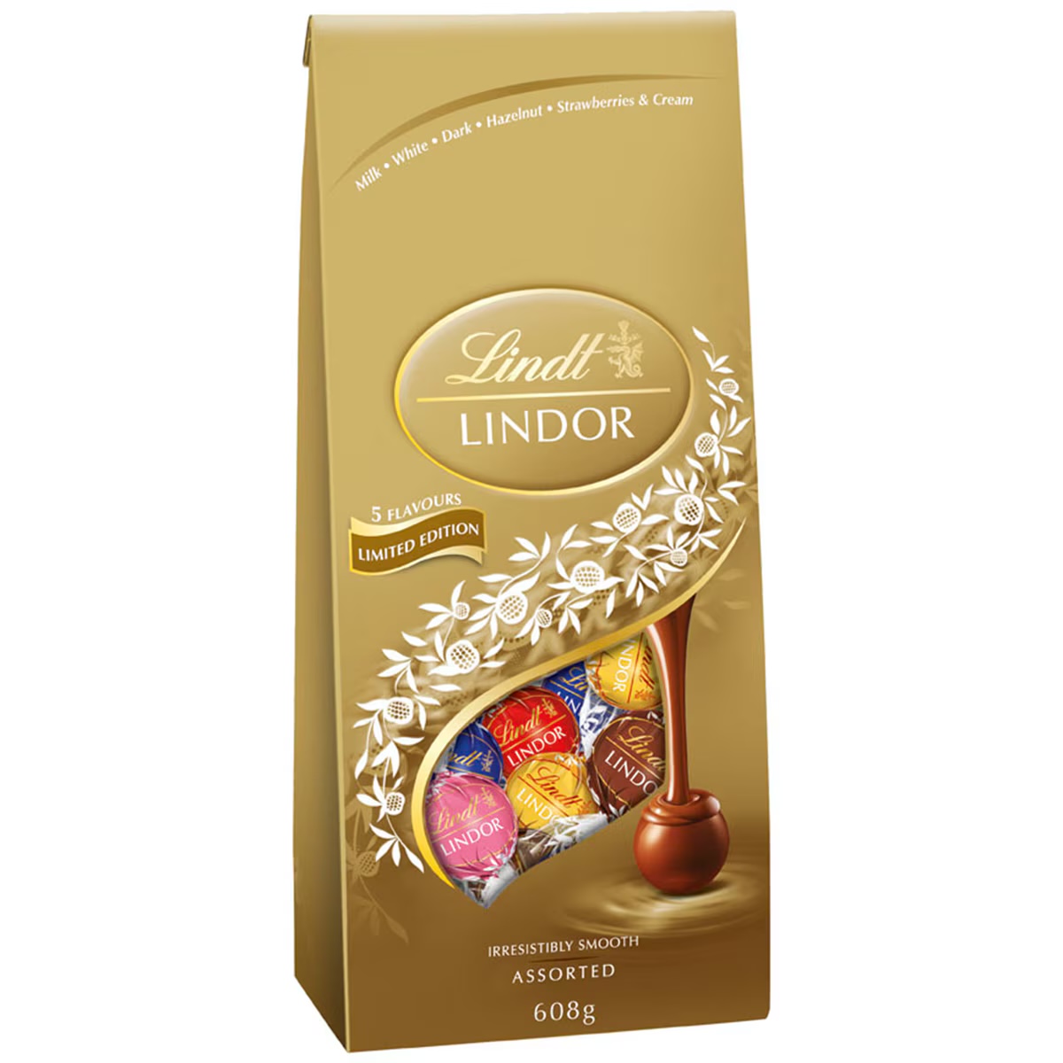 Lindt Lindor Assorted Gold Bag 606g 1 Lindt Lindor Assorted Gold Bag 606g