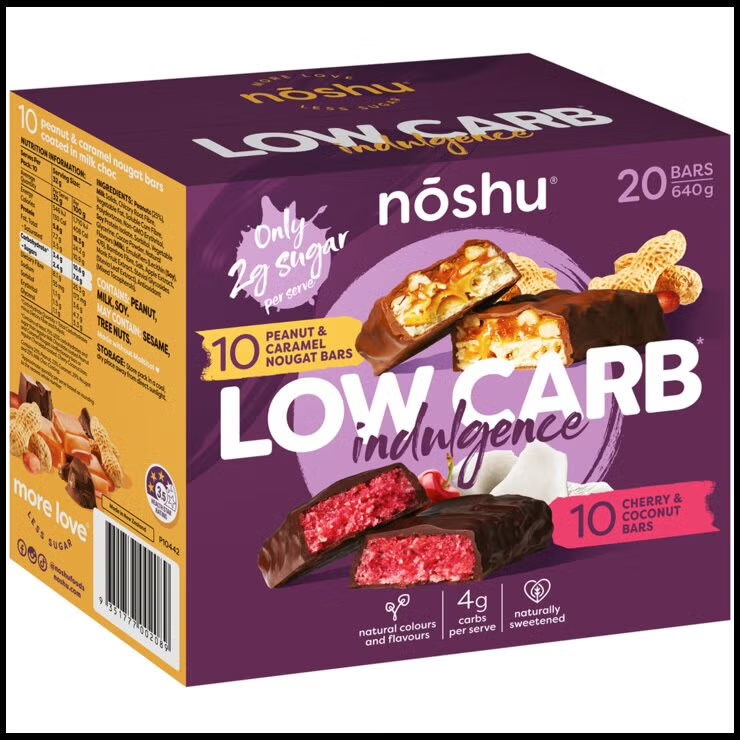 Noshu Indulgence Bars 20 x 32g 1 Noshu Indulgence Bars 20 x 32g