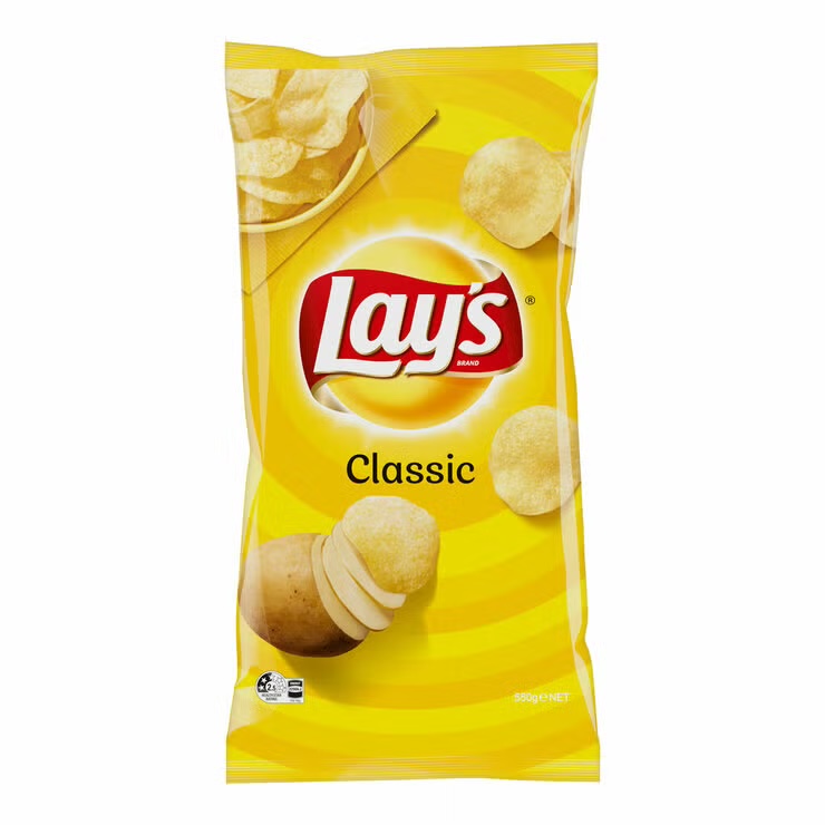 Lay's Classic Potato Chips 550g 1 Lay's Classic Potato Chips 550g