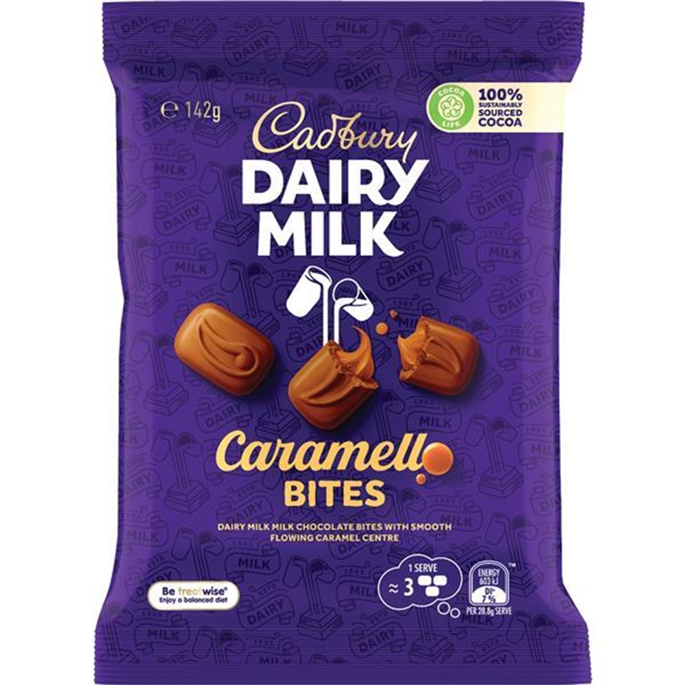 Cadbury Caramello Bites 142g (Box of 12) 1 Cadbury Caramello Bites 142g (Box of 12)