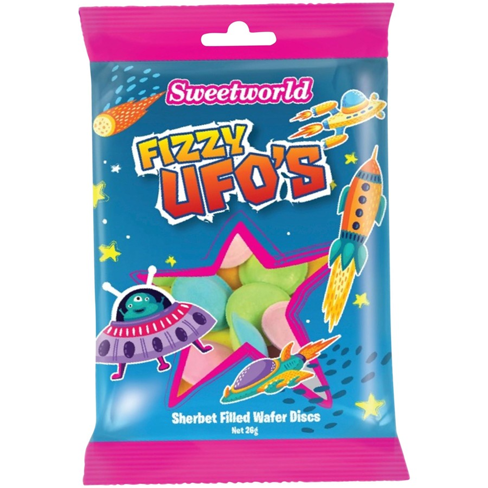 Fizzy UFO's Bag 26g (Box of 8) 1 Fizzy UFO's Bag 26g (Box of 8)