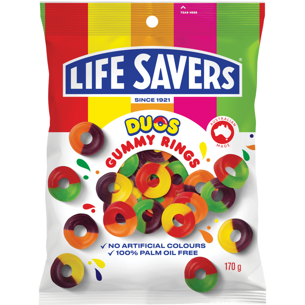 Life Savers Gummy Rings 200g (Box of 20) 1 Life Savers Gummy Rings 200g (Box of 20)