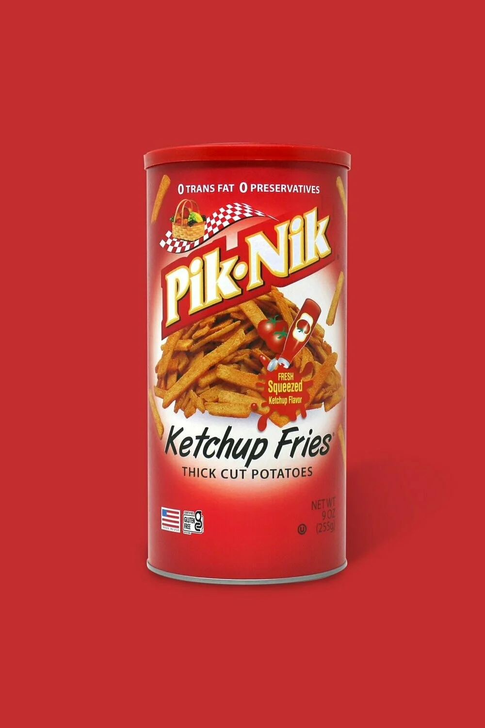 PIK NIK KETCHUP FRIES 255G 1 Pik-Nik Ketchup Fries thick cut potatoes 255g can