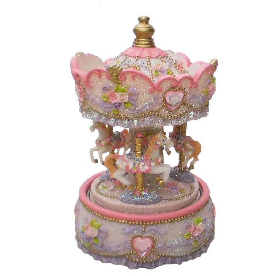 Carousel with Canopy and 3 Horse 16cm 1 Carousel with Canopy and 3 Horse 16cm