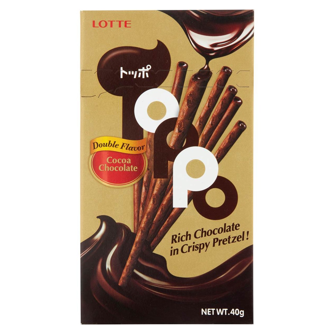 Lotte Toppo Double Chocolate Pretzel 40g 1 Lotte Toppo Double Chocolate Pretzel 40g