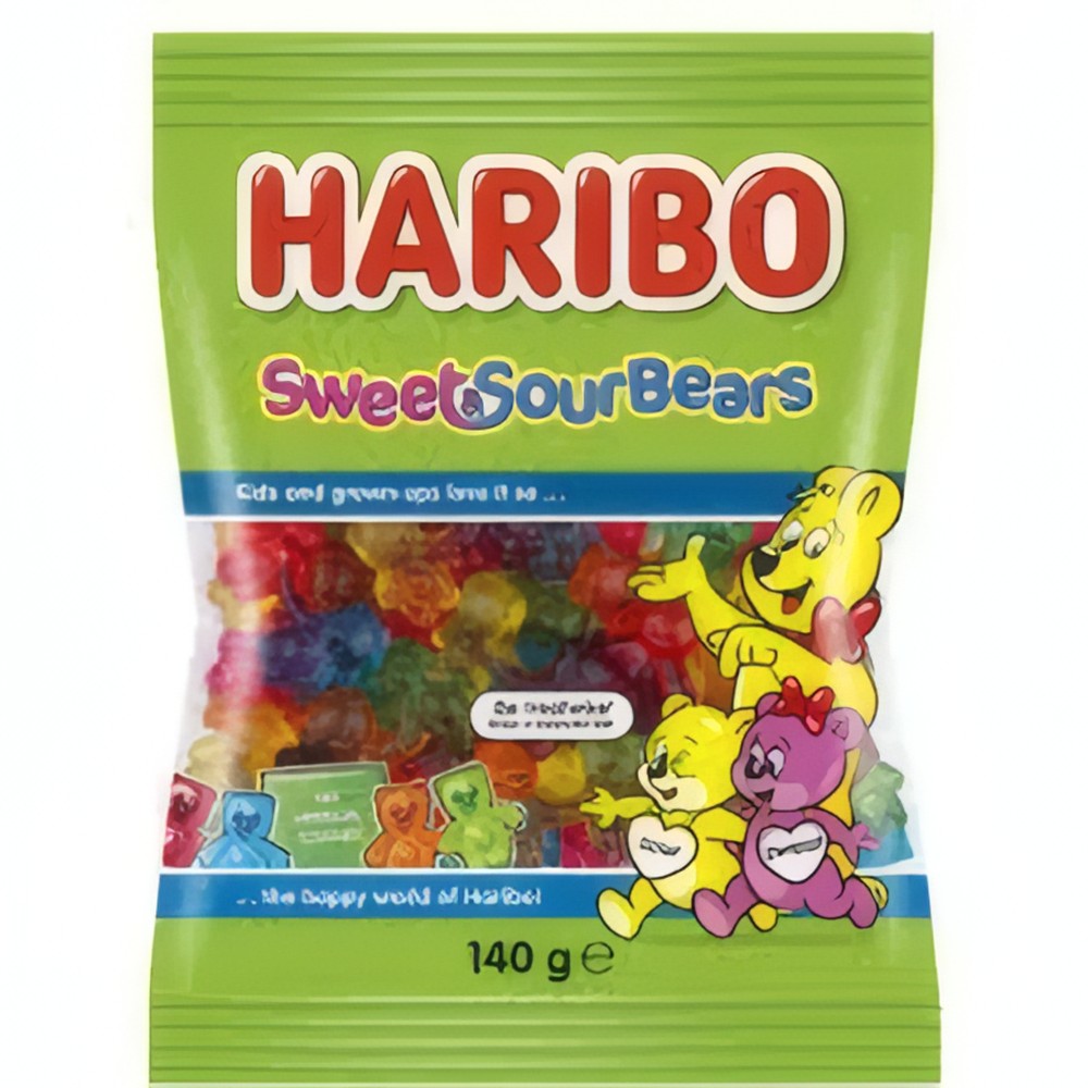 Haribo Sweet & Sour Bears 140g 1 Haribo Sweet & Sour Bears 140g