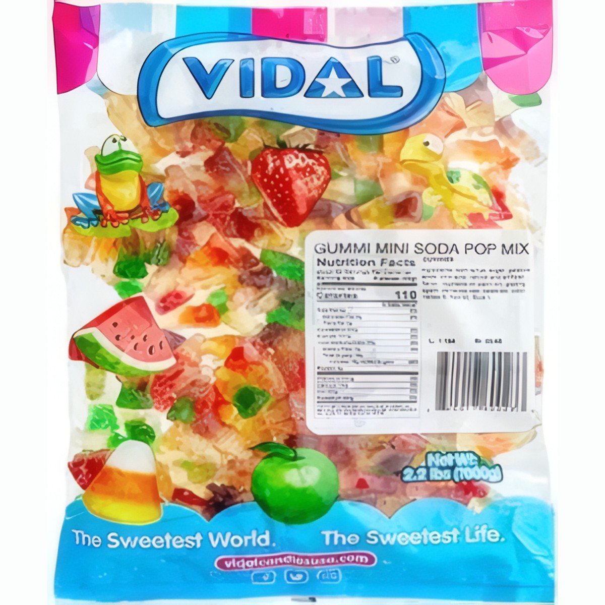 VIDAL GUMMI MINI SODAPOP 1KG 1 VIDAL GUMMI MINI SODAPOP 1KG