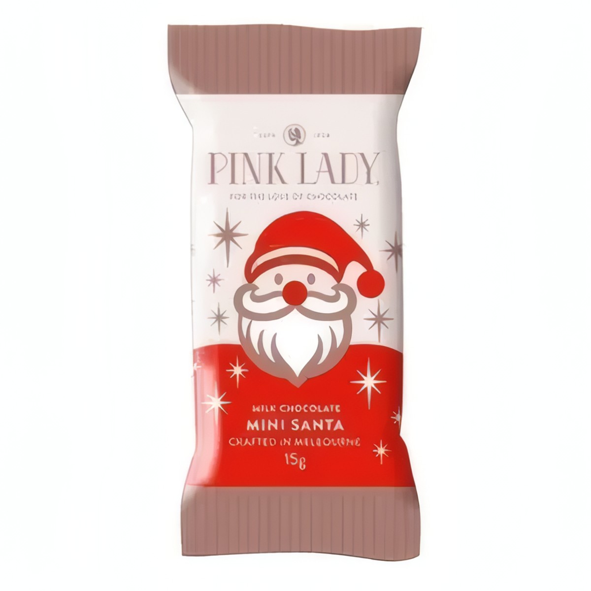 Pink Lady Milk Choc Mini Santa 15g 1 Pink Lady Milk Choc Mini Santa 15g