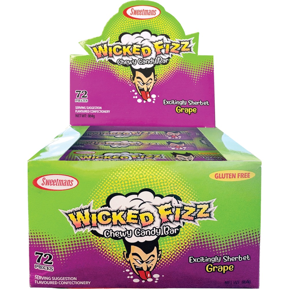 Wicked Fizz Grape Chews box 72 1 Wicked Fizz Grape Chews box 72